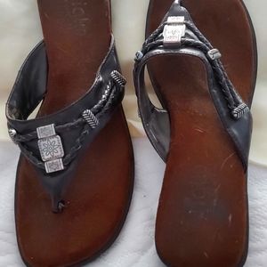 Rialto silver charm thongs